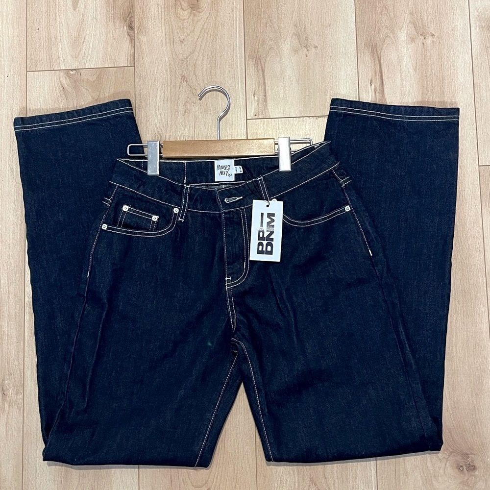 Princess Polly Dark Blue Denim Jeans